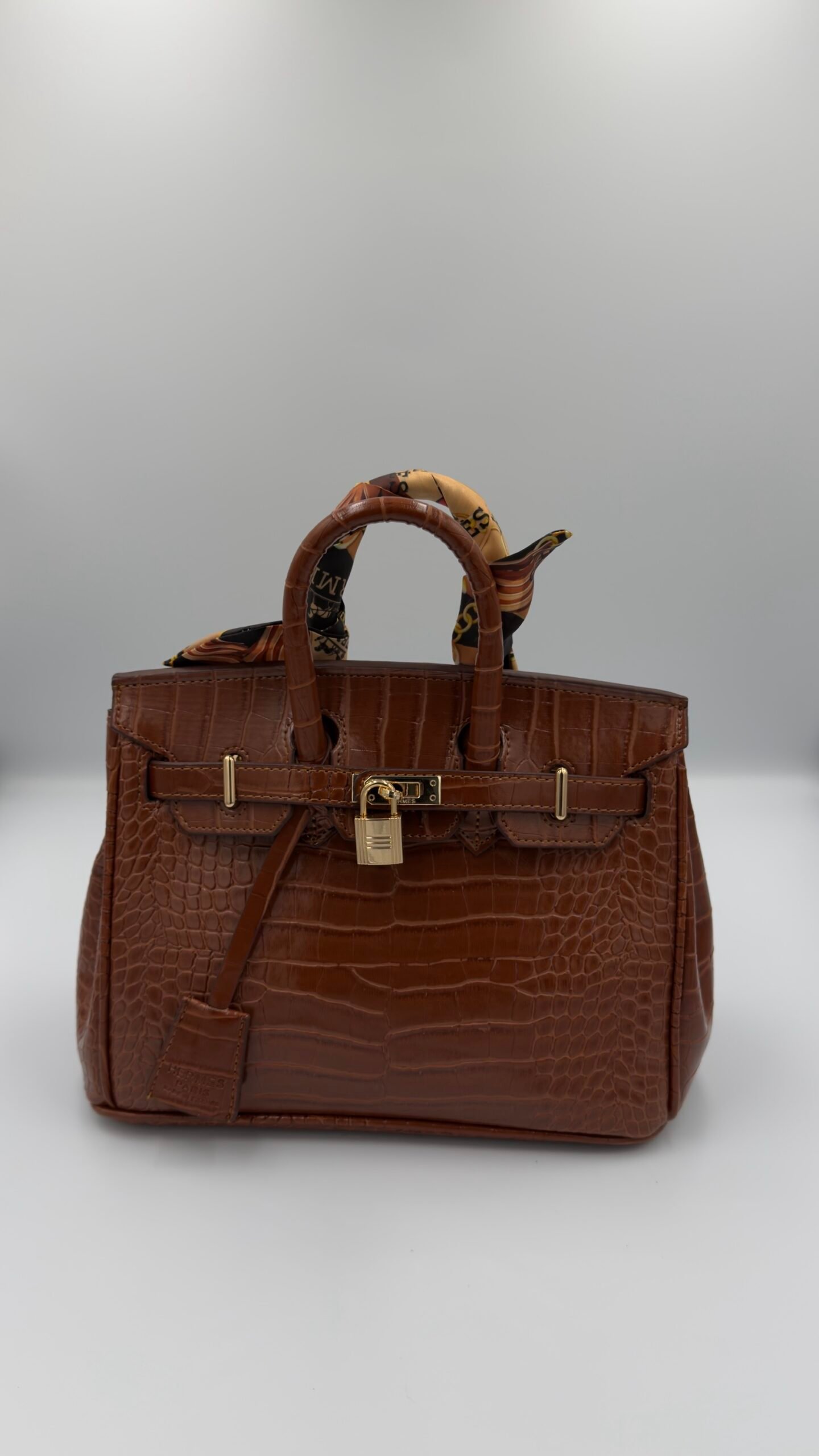 img_2117 Hermès Birkin croco 25cm marron – Image 1