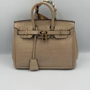 Hermès Birkin croco 25cm beige
