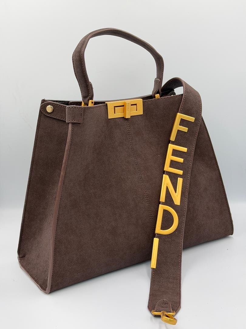 img_4080 Sac Fendi peekaboo Marron chocolat – Image 1