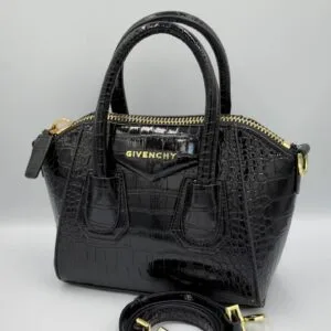 Sac Givenchy mini antigona Noire Croco