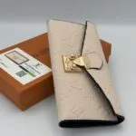 Portefeuille Louis Vuitton beige