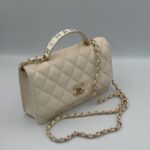 Chanel jumbo caviar 20cm avec poignée – Image 3